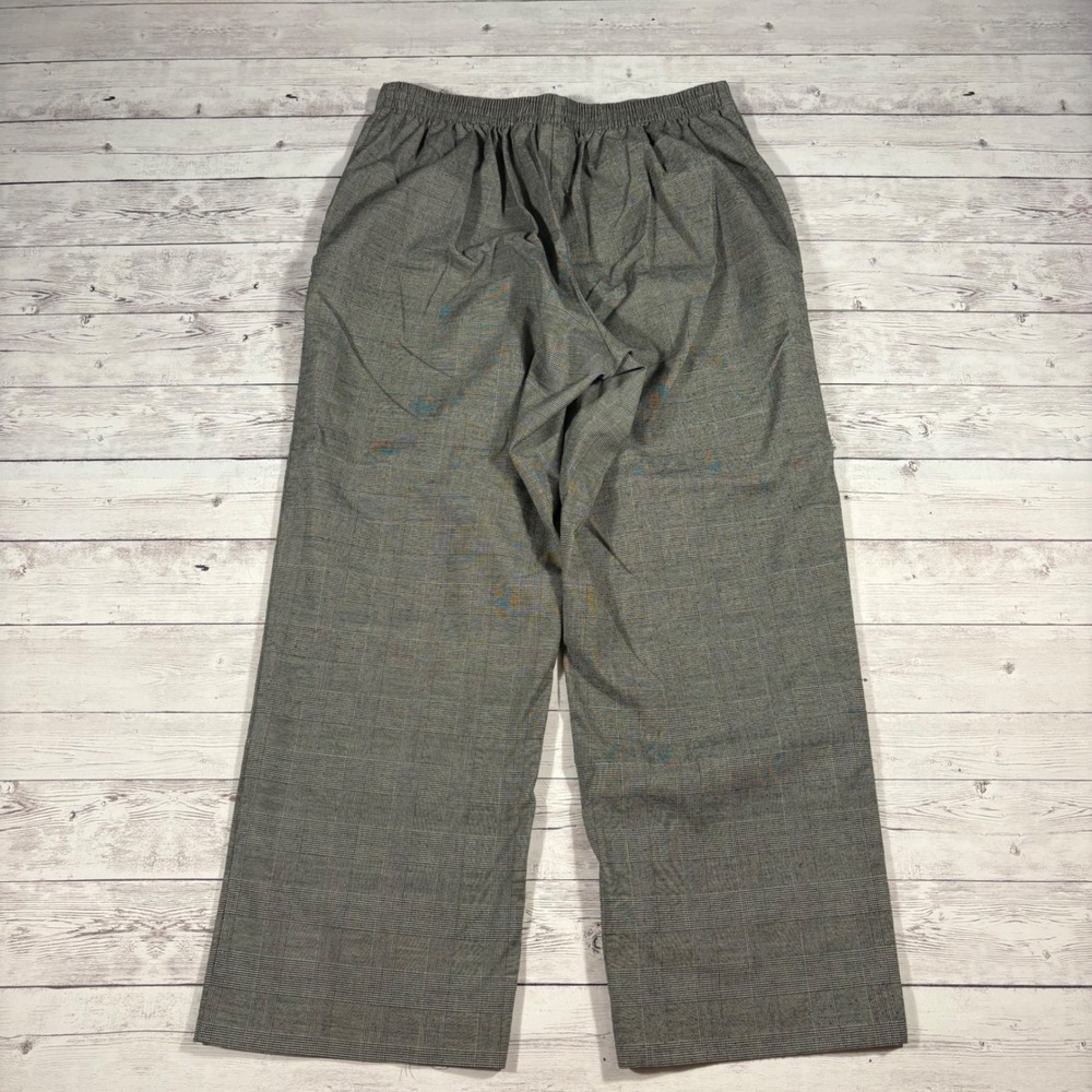 Alfred Dunner Petite Plaid Pants Elastic Waist Wide Leg Casual Comfort Size 12P - Picture 1 of 10